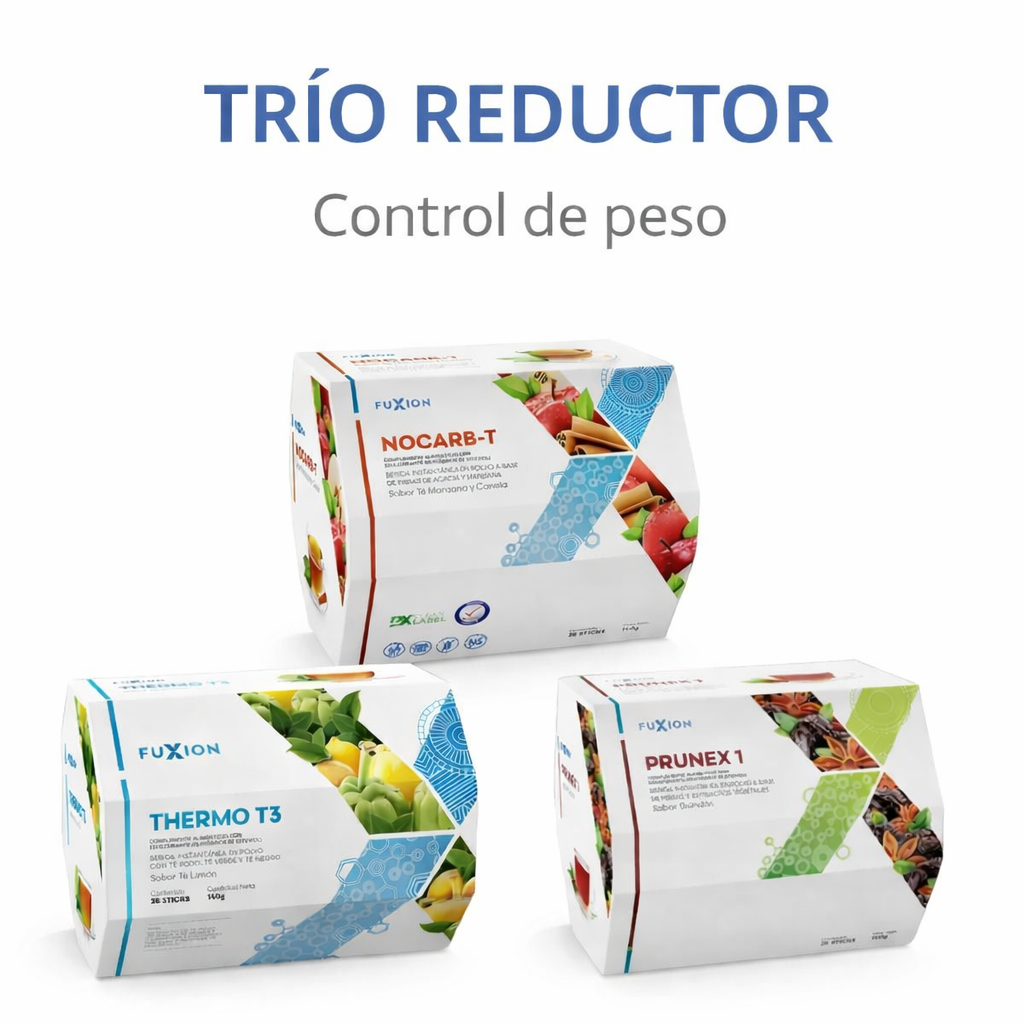 TRÍO REDUCTOR DE FUXION - Reduce la inflamación abdominal, quema grasa y activa la périda de peso